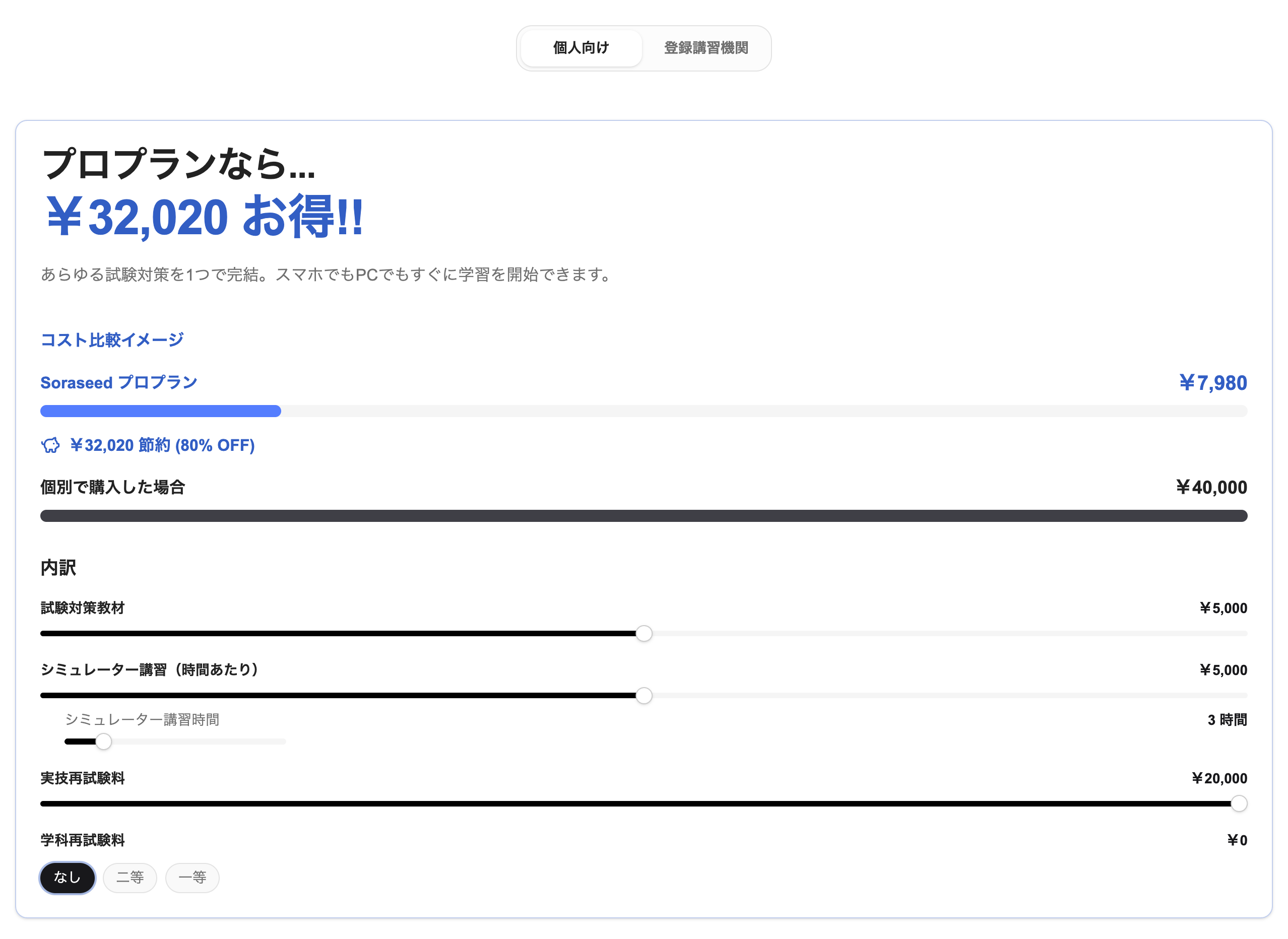 料金シミュレーターの費用比較