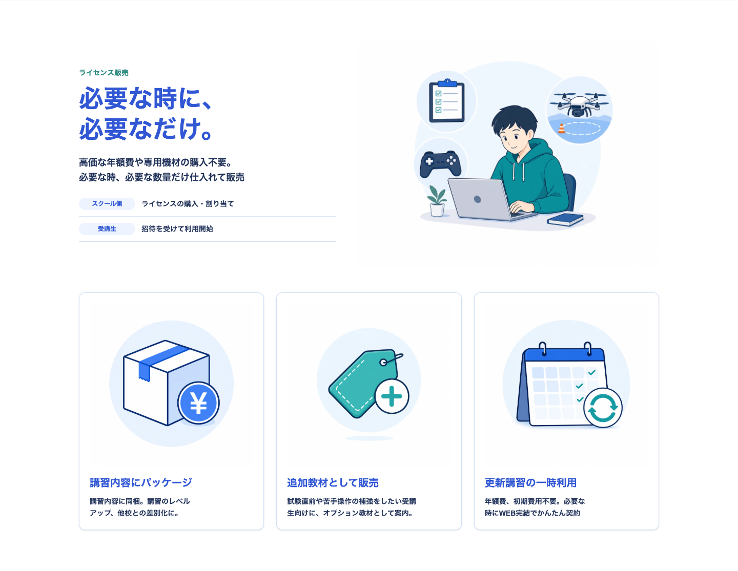 受講生向けライセンス販売